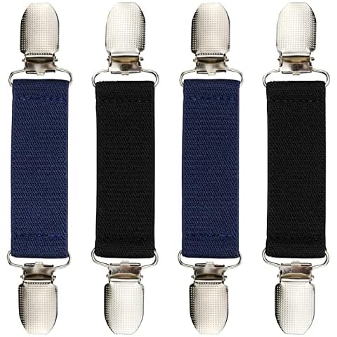YunBey 4 Pcs Sweater Cardigan Clips Fit Dresss Elastic Clips Back Cinch Elastic Mitten Clips Cardigan Clip for Clothing Cover