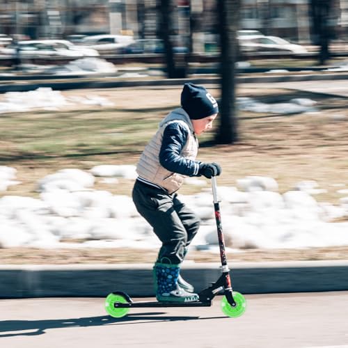 Blingbin Scooter Replacement Wheels, 1pc LED Flash Wheel 80MM, Mini Maxi Micro Scooter Skate Wheels Flashing Roller Lights Back Rear ABEC-7 80MM for Kids & Teens Indoor Outdoor Skating (Green)
