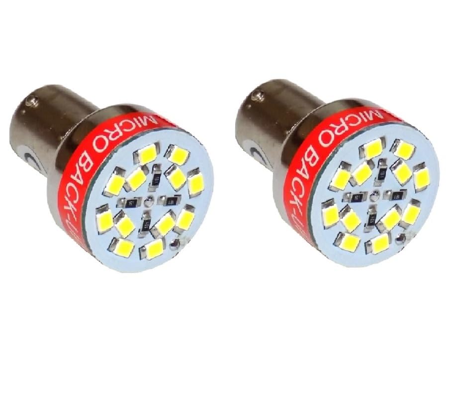 Générique 2 Ampoules Sonore 12V LED P21W BA15S Blanc Feux de Recul Auto Moto Voiture Signal Marche Arrière pour Bateau Camion Camping Car Feu Recul Arrière...