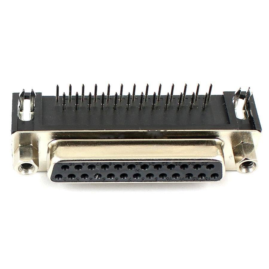 Generic 50 Pcs D-SUB 25 Pin Female Right Angle PCB Connector 2 Rows