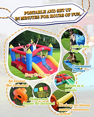image for ACTION AIR Bounce House, Inflatable Bouncer Without Air Blower, 450W/0