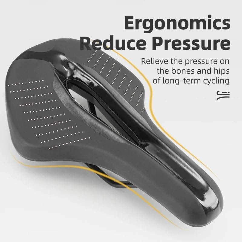 Sella Bici Sella for bici ultraleggera Sedile for bicicletta da strada MTB Cuscino confortevole e traspirante, sella corsa, guida morbida, ciclismo