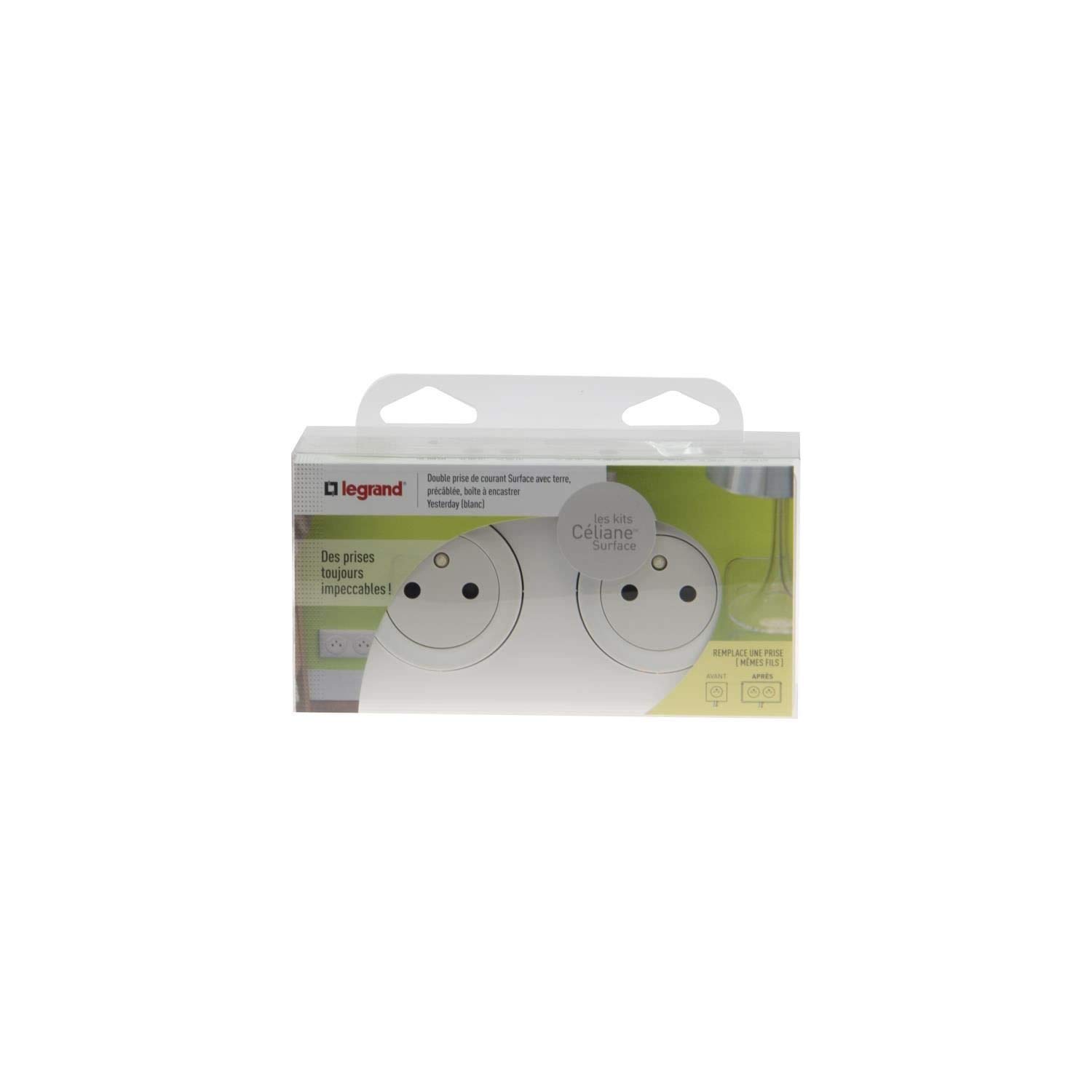 Legrand 067124 - Presa 2x2P+T Precablata Std Francese Celiane 90319114