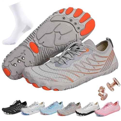 Hrtesus Grounding Shoes with Copper for Women Men Earthing Shoes Grounded Barefoot Footwear Wide Toe Highly Elastic Non-Slip Sneakers
