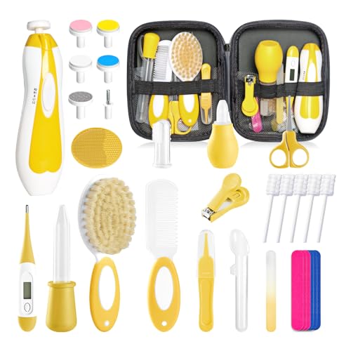 Image of Baby Healthcare and Grooming Kit for Newborn Kids, 31PCS Upgraded Safety Baby Care Kit, Newborn Nursery Health Care Set, Baby Care Products (Yellow)