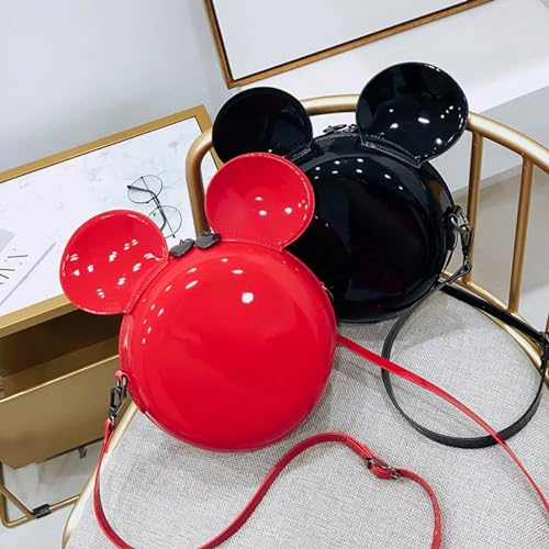 Cute Little Bag Mori-Style Sweet Cartoon Ears Shoulder Bag Funny Ugly Shiny Crossbody Small Round Bag For Women Ladies3
