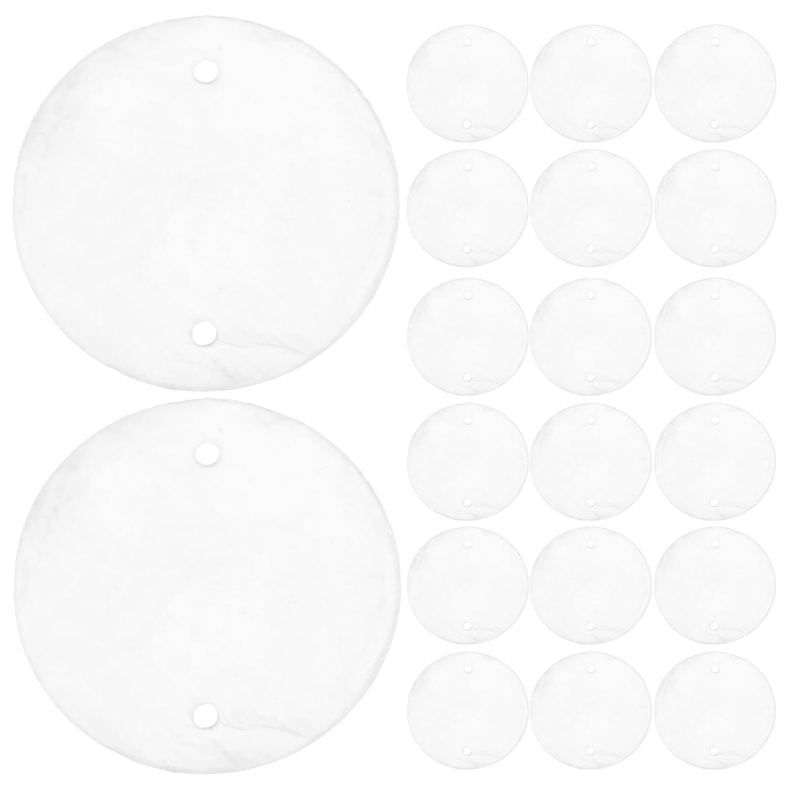 Lot de 100 disques en nacre avec trou pour le bricolage - Disques de coquillages nacrés - Guirlande de coquillages - Rideau de fenêtre - Carillon éolien - Rideau de porte - Décoration méditerranéenne