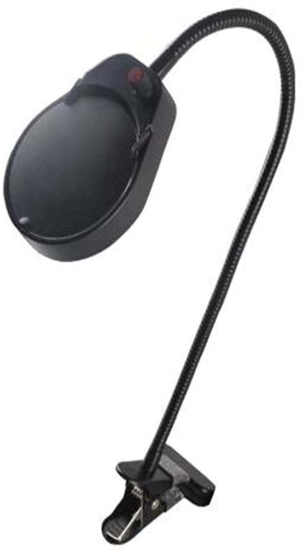 Lámpara de Abrazadera de Lupa 3X 10X con 26 Luces LED Regulable Brazo Giratorio Ajustable Mesa de luz de Utilidad Lupa iluminada para Lectura Manualidades Reparación Lupa,Negro Safehappy