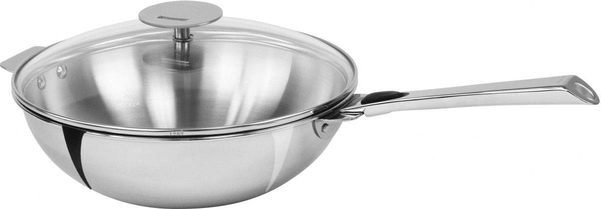 Cristel - WOKT28Q - Wok inox 28cm sans poignée amovible - Collection Casteline