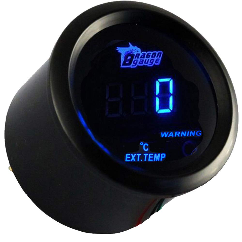 12V 52mm Macchina Il Motore Luce a LED Blu Digitale Schermo Indicatore di Temperatura Gas Scarico Gauge Meter Calibro EGT Ext Sensore