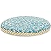 Ann Lee Designs X-Large Handmade Round Decorative Basket Tray - 14 x 14 x 1 Inches (Teal)
