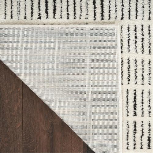 Tapete Nourison Cozy Modern Ivory Black 6'7" x 9' miniatura 5