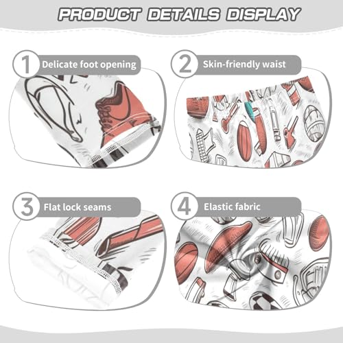 Toddler Girls Leggings Printed Yoga Pants Leggings Football Baseball for Kids3