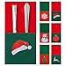 ziidoo Bolsa para Cubiertos de Navidad,Seis Tipos de Porta Utensilios con Temática Navideña,Papá Noel,Reno,árbol de Navidad,Copos de Nieve,Sombreros y linternas,para la Decoración de La Mesa Navideña