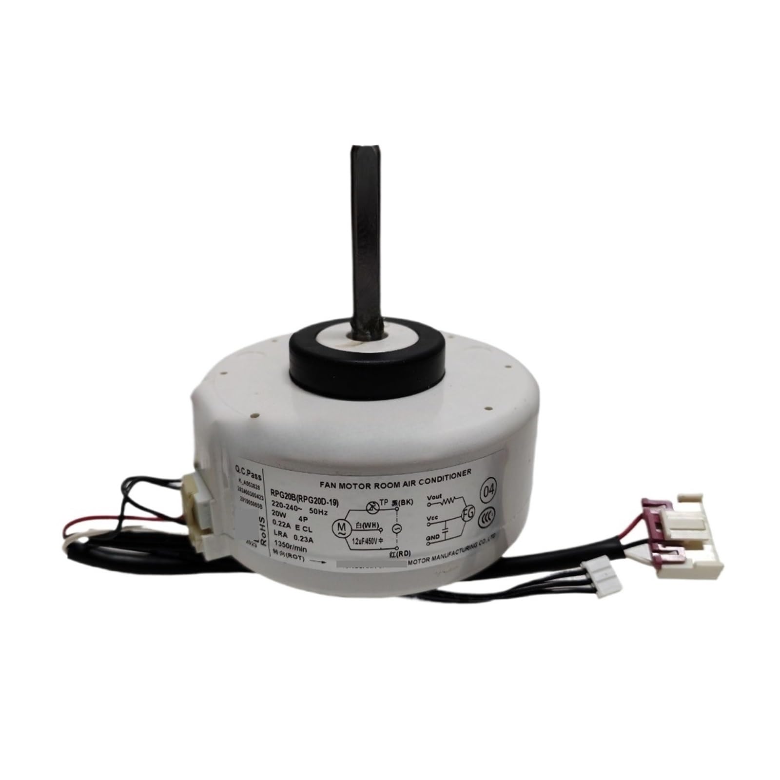 Compatibile Con Midea, Motore Ventola AC Unità Interna Condizionatore D'aria RPG20B (RPG20D-19) 20W 4P 1350r/min Parti Di Condizionamento