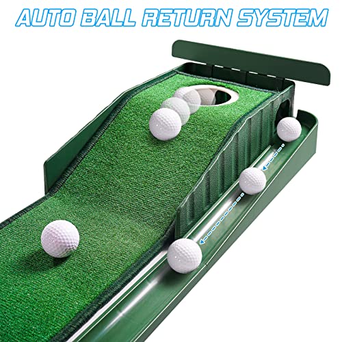 Golf Putting Matt For Indoors And Office, 8Ft Putting Green With Alignment Guides, Compact Edition, Golf Accessories For Men #TOP2
