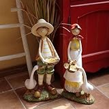 ガーデンオブジェ 女の子 置物 様式1 屋外 防水 ガーデニング F 庭 ガーデンオーナメント オブジェ インテリア雑貨 大きい 可愛い 誕生日 プレゼント アウトドア デコレーション 飾り物 庭の置き物オブジェ 玄関外 KUZQIM