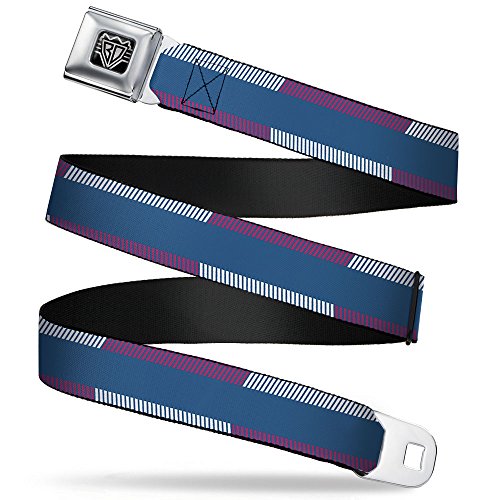 Cinturón de seguridad Buckle-Down Hash Mark Stripe regulable de 1 pulgada de ancho