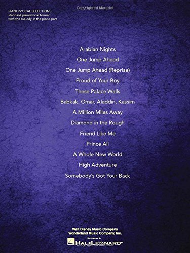 Aladdin - Broadway Musical Piano Vocal Guitar Songbook | Disney Sheet Music Collection for Singers and Pianists | Music Book for Stage Performers | Vocal Selections Songbook - Image 2
