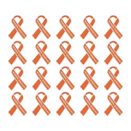 Image of 1 /2 /5 /10 /25 /50pcs Orange Ribbon Awareness Pins for Kidney Cancer, Leukemia, Multiple Sclerosis, Hunger, Gun Violence /Mass Shooting Awareness - Perfect for Support Groups, Gift-Giving, and Fundraisers