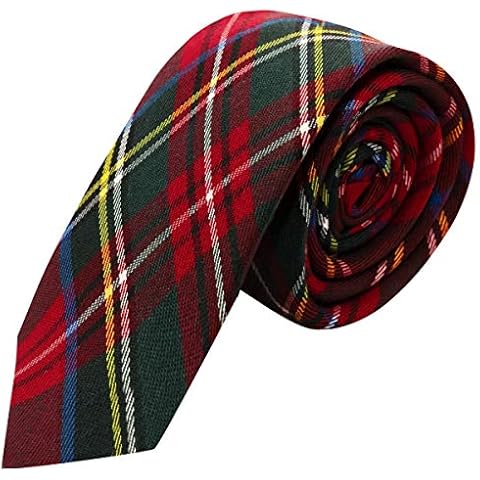 King & Priory Traditional Red Tartan Check Tie, Necktie, Scotland, Highland, Scottish, Stewart Cover