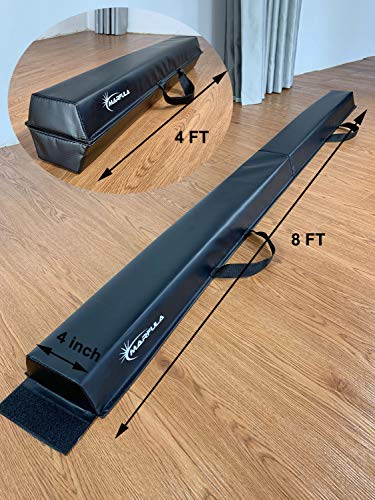Image of MARFULA Balance Beam - Folding Floor Gymnastics Equipment for Kids, Non Slip Base - 6 FT to 10 FT for Home Gym Use