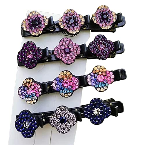 Throushine Noucadeaux Barrette à Cheveux Latérale à Trois Fleurs (GRIS) Cover