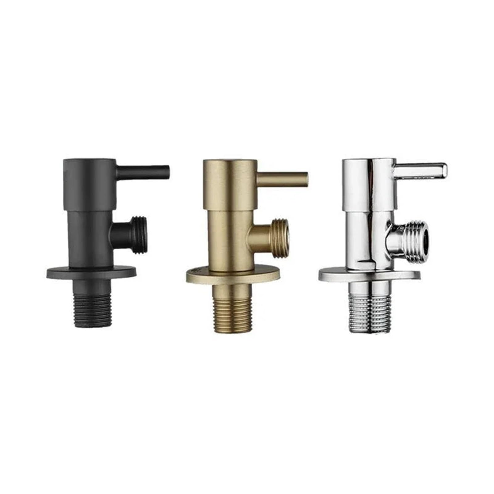 GUYTRM Interruptor de inodoro for baño, válvula angular, grifo, válvula de llenado, accesorios de baño lingli(Gold)
