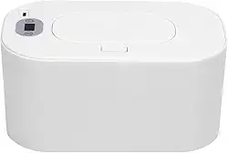 Asixxsix Aquecedor de lenços umedecidos para bebês, controle de temperatura de 40-55 °C, dispensador de lenços umedecidos de grande capacidade com função de aquecimento rápido (Ajuste da temperatura branca)