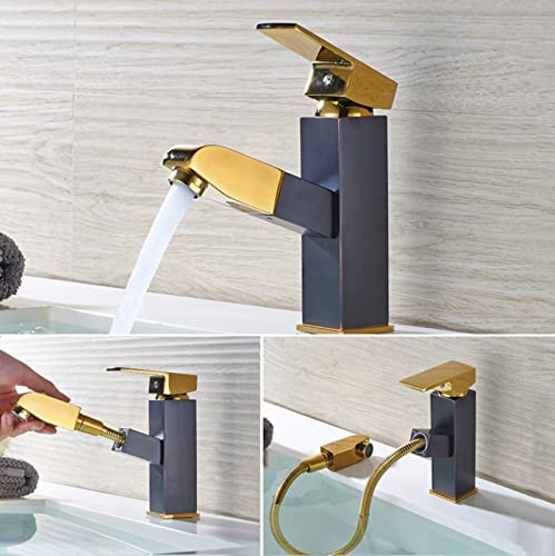 Robinet de salle de bain en laiton chaud eau froide pour routine matinale zen