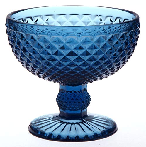Taça Champagne Bico De Jaca Azul 10, 58cm Quadrifoglio Vidro 10.5x8cm