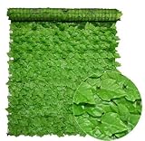 HERSIG - Celosia Hojas Artificial Verde Claro | Ocultación Patio, Jardin,balcón (100x300cm)