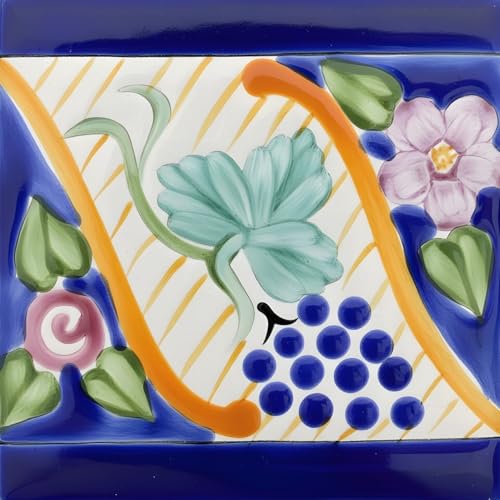 Casablanca Market MT046 Mediterranean Ceramic Florence Border Tile, Blue