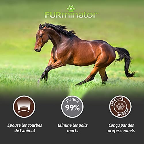 FURminator Outil Undercoat deShedding Chevaux brosse étrille de mue pour équidé