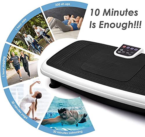 Fitness Vibrationsplatte, 6 in 1 Multifunktions | Schweigen | rutschfeste Vibrationstrainer | 120 KG Belastbar, Vibrationsboard Fitnesstraining von Zuause, mit 2 Fitnessbänder - Image 4