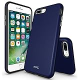 iPhone 7 plus case, MoboZx [Premium Tempered Glass Screen Protector Included] Dual-Layer Slim Protective Anti-Slippery Scratch-Resistant Shockproof Bumper For iPhone 7 Plus (Blue)