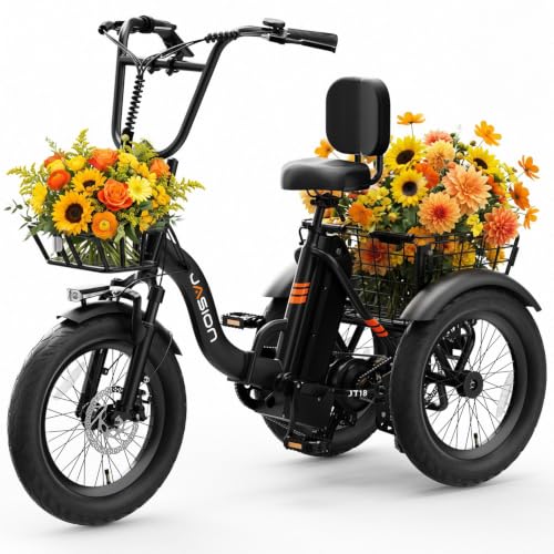 Jasion Electric Tricycle for Adults, Electric Trike 3 Wheel Electric Bike image 4