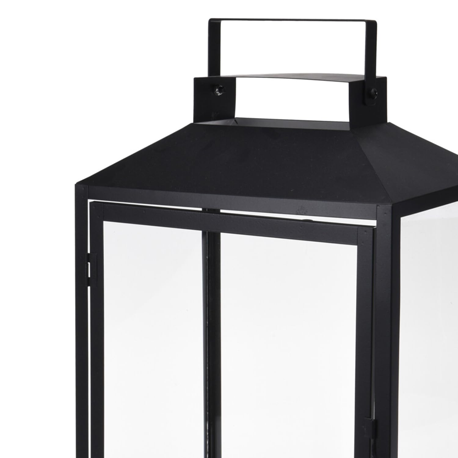 Mojawo 3er Set Gartenlaterne Windlicht Laterne Laternen Metalllaterne Set Dekoration Außen Metall Schwarz H28/35/44cm