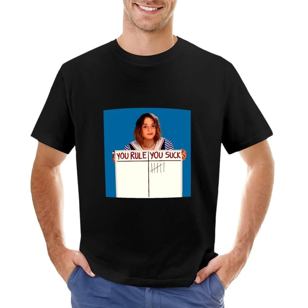 Amdetuns Men's Black Robin Buckley T-Shirt Custom T Shirt T-Shirt For A Funny T Shirts M