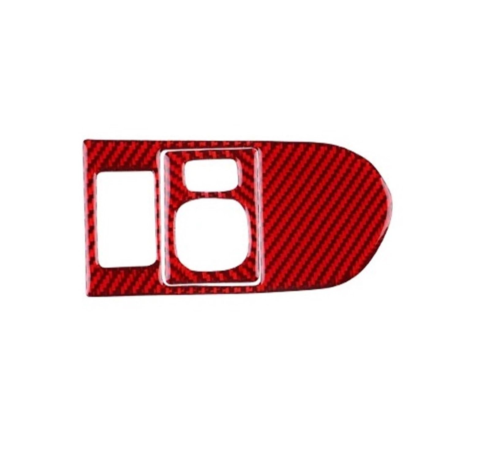 Car Interior Moulding Trim for Toyota for Yaris 2006-2011 Real Soft Carbon Fiber Sticker LHD Car Headlight Rearview Mirror Button Trim Interior Accessories(LHD Red)