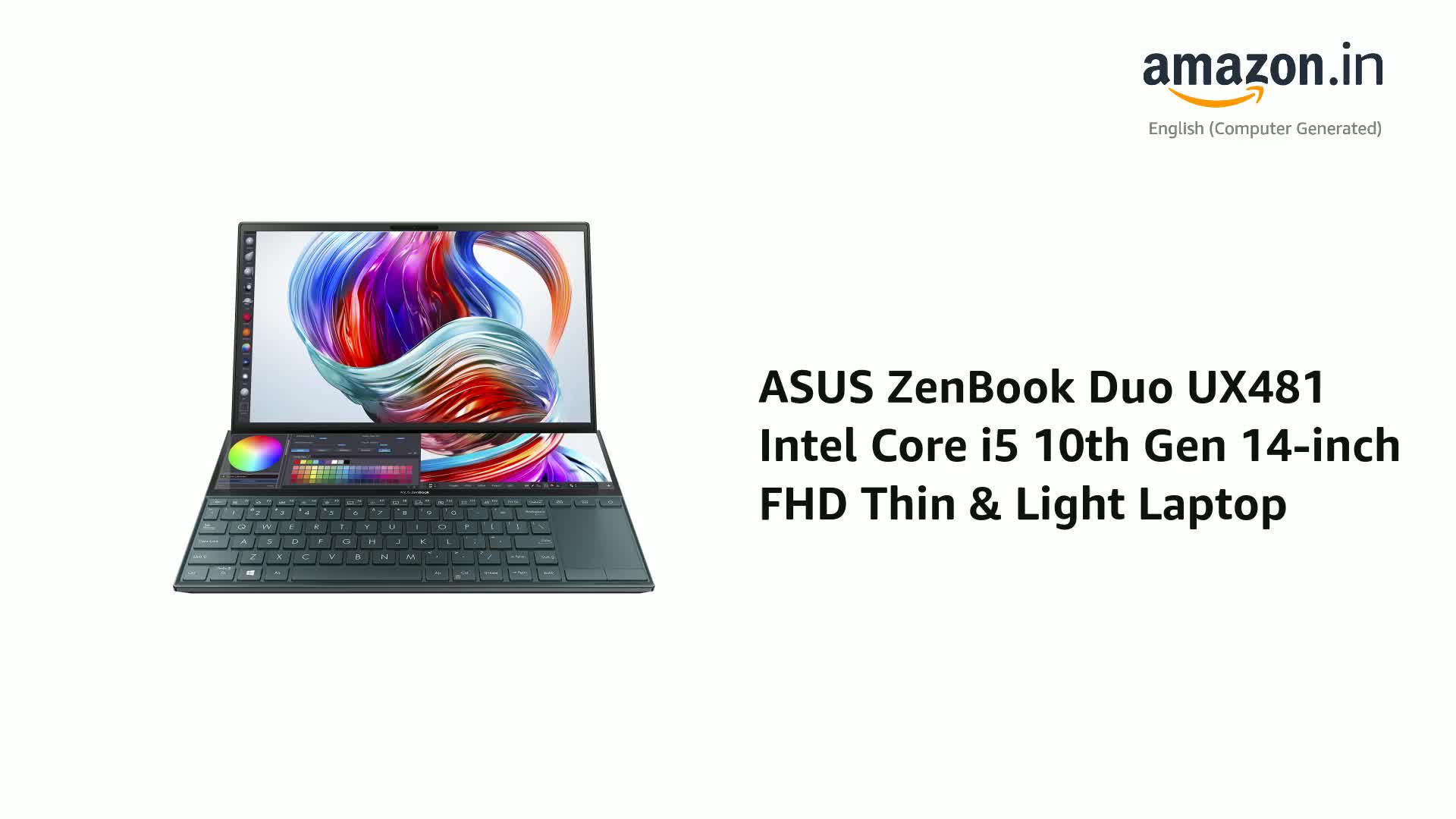 ASUS ZenBook Duo UX481 Intel Core i5 10th Gen 14 inches (35 cm