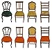 Banzaii Housse de Coussins Chaise Extensible sans Dossier - Housses de siège de Chaise pour Bureau, Cuisine, Salle à Manger, Chambre, hôtel ou Restaurant - 2 pièces Made in Italy Brique