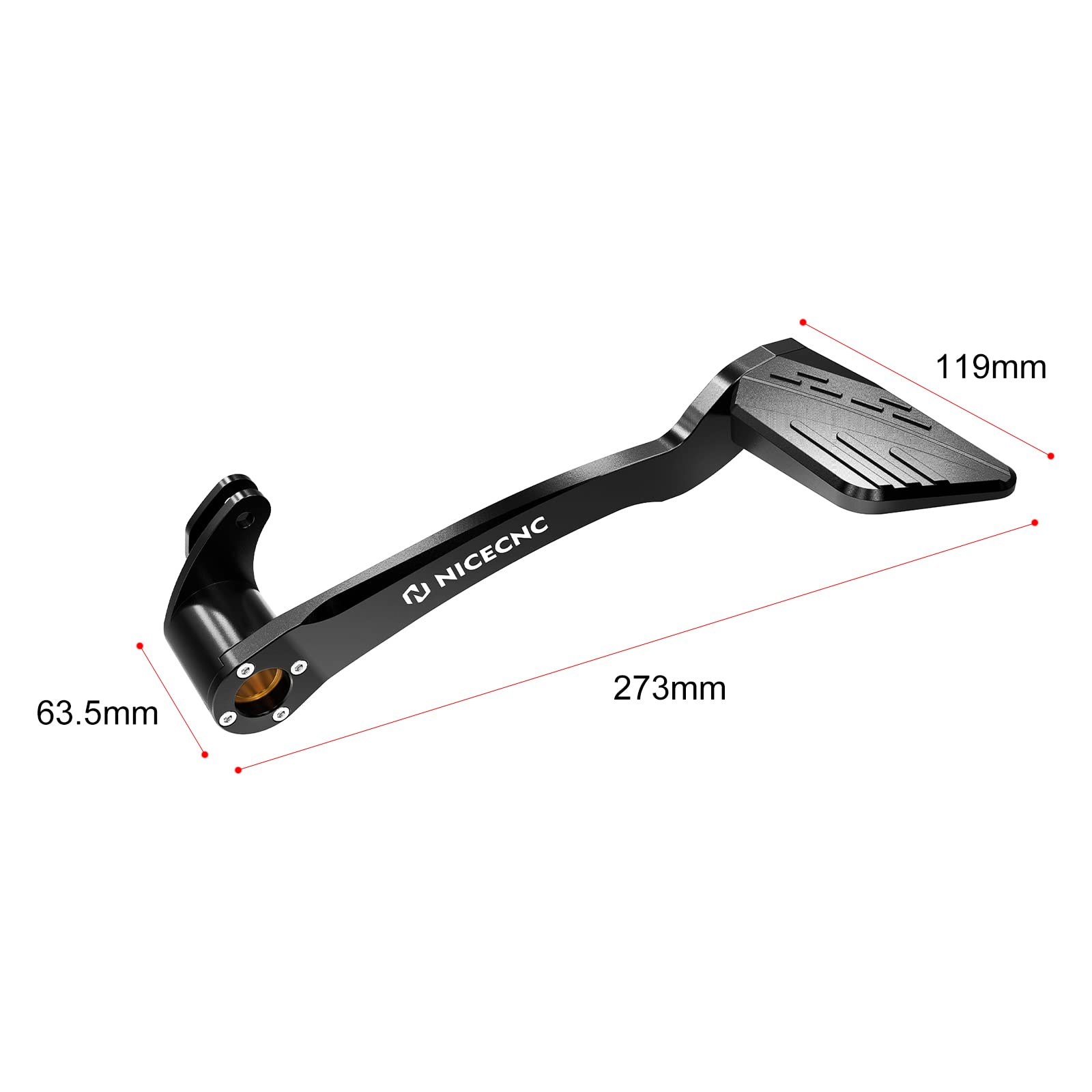 NICECNC Bremshebel-Pedal-Set hinten, Compatible with Harley CVO Tri Glide FLHTCUTGSE 2018–2022, Road Glide FLTRX 2015–2023, Road Glide Special FLTRXS 2016–2023, Siehe Passform, schwarz