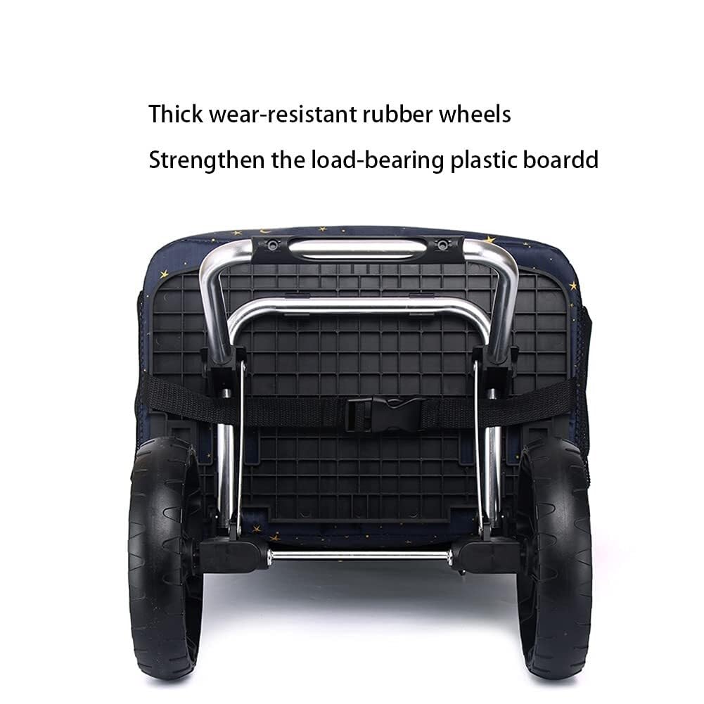 Carrello della spesa isolato con borsa termica staccabile e telaio in alluminio, perfetto per picnic e conservazione degli alimenti, mantiene gli oggetti freschi e freschi in viaggio