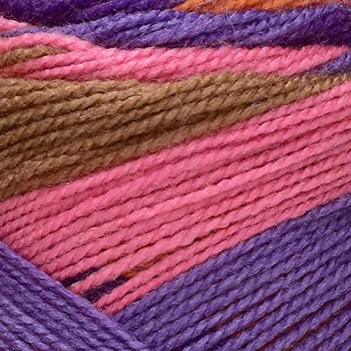 Image of Ganga Spectrum Purple Mix (400 gm) Wool Ball Hand Knitting Wool /Art Craft Soft Fingering Crochet Hook Yarn, Needle Knitting, with Needle.-E