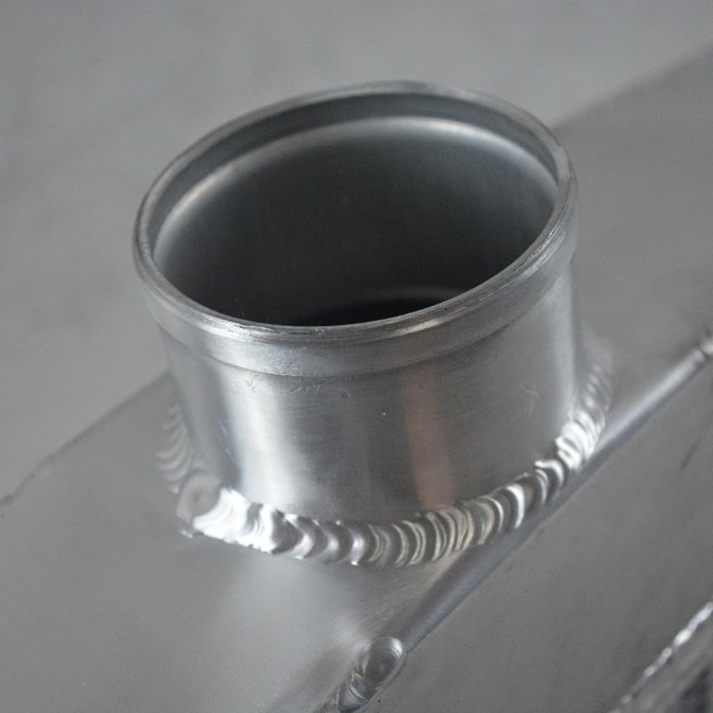 Universal Twin Turbo Aluminum Intercooler 24"x7"x3.5" Custom (2 Inlet /1 Outlet)