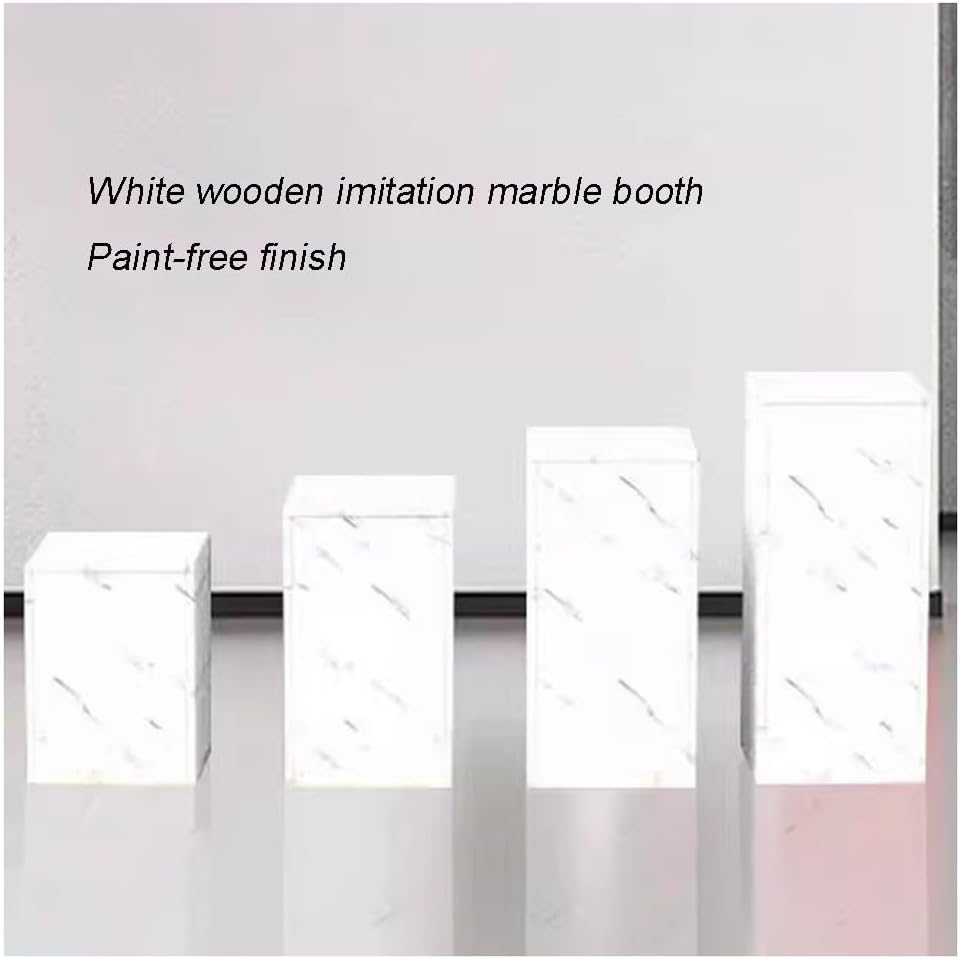 Stackable Rectangle Display Boxes - Open Bottom Pedestal Risers for Food, Museum Exhibits, Birthday Events & Clothing Store Decor (40x40x60cm) - Versatile Nesting Solution