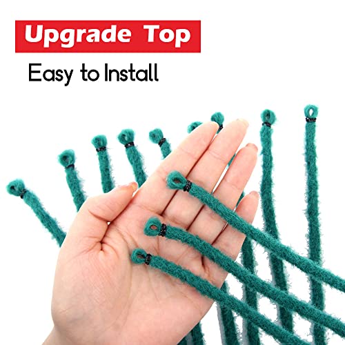 Bohobabe 0.6Cm Thin Synthetic Dreadlock Extensions 20 Inch 20 Strands Reggae Dreadlocks Extension Synthetic Dreads Loc 20" Green  (20 Strands,Green) #TOP2