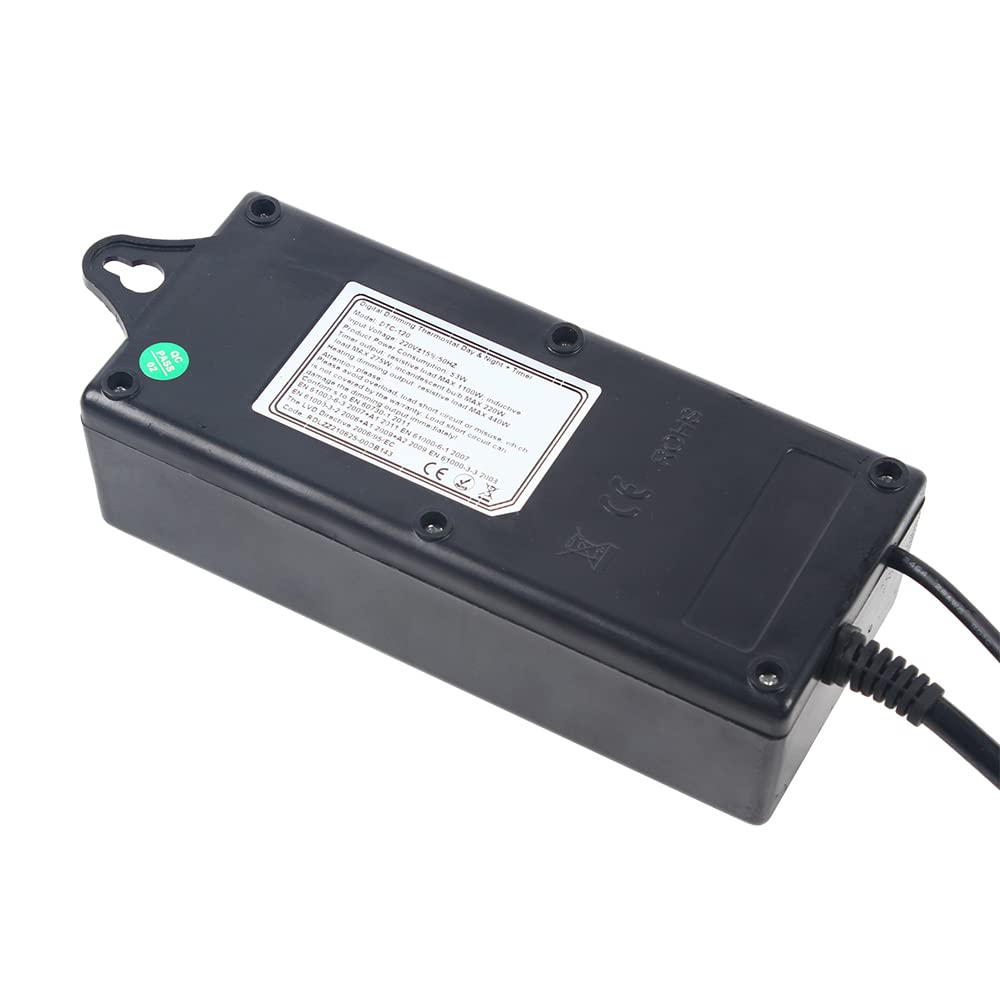Termostato PID, 220 V, terrario, reptiles, calefacción día y noche, con LCD digital, termostato de atenuación para acuario, reptil, terrario