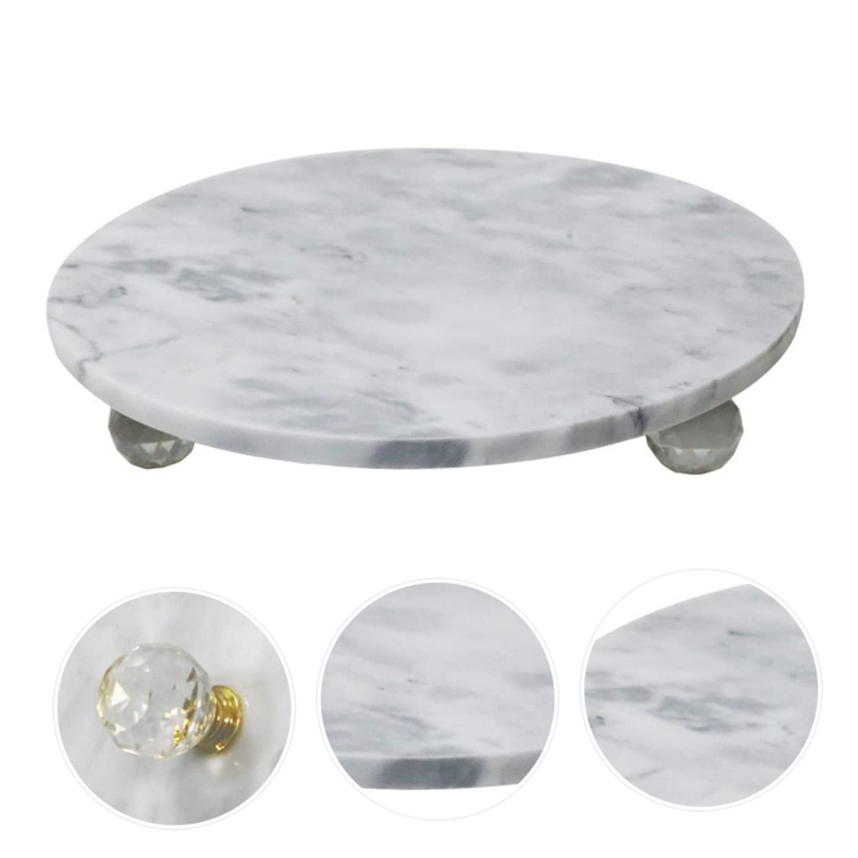 CALLARON Soporte Decorativo De Mármol para Joyería Bandeja Multifuncional para Hogar y Baño Organizador De Accesorios Elegante y Práctico